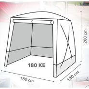 Tente de décontamination à toit plat - thermo-désinfecteur TES 200 - 180 KE - 3,24 m², résistante aux intempéries_2