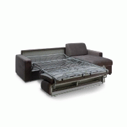 Canapé d'angle convertible Maestro - Velours gris anthracite - Matelas Excellence Literie 18 cm - Couchage 140x197 cm_2