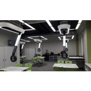 Système de média au plafond innovant et élégant avec fourniture d'électricité, de données, de gaz ou d'air comprimé en trois dimensions  -  Fly One®_3