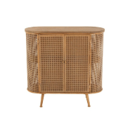 BUFFET ARRONDIE RIVO 2 PORTES EN ROTIN, BOIS NATUREL, MÉTAL_2