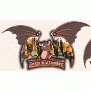 Magnet publicitaire personnalisable - Modèle chauve-souris en MDF avec impression quadrichromie_2