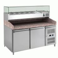 Meuble à pizza 2 portes avec vitrine réfrigérée PZ2600TN L2G_2
