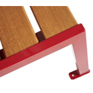 Chaise longue Silaos en bois et piétement en acier - Acier/Bois – Sans accoudoir - Profondeur 1456 mm - Hauteur d'assise 350-450 mm_2