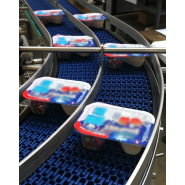 Convoyeur à tapis modulaire - multi-voies de façon rectiligne ou avec des courbes et avec ou sans accumulation_2