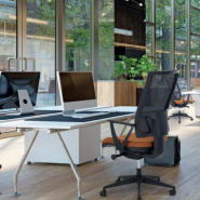 Fauteuil de bureau HARI neuf - Sitek - synchrone blocable 5 positions - anti-retour - accoudoirs 4D - dossier filet réglable_2