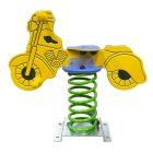 Jeu ressort moto 1 à 12 ans - Polyéthylène et acier peinte à la poudre - 0,92 x 0,25 x 0,78 m_2