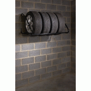 MOTTEZ - Support pneus mural B055P - Rangement 4 pneus neige ou été - Tube Ø 25mm - Charge max 4 pneus 255mm_2