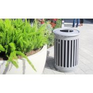 Mlwr250-32 - Poubelle publique Maglin - 90kg - Barres et tubes en acier, doublure plastique 32 gallons_2