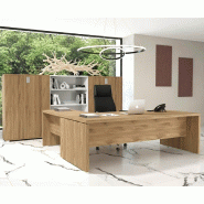 Bureau de direction avec retour TAK - Mobel Linea - 160, Chêne veiné_3