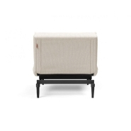 Innovation Living - Fauteuil Splitback Styletto convertible en lit 90x115 cm - Pieds fuseau noir - Tissu bouclé Off White_2