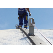 Ligne de vie sur bac sec et charpente métallique - Dispositif d'ancrage horizontal conforme EN795:2012 classe C_2