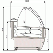 Vitrine de présentation glacier 1.9 m - 20 bacs_2