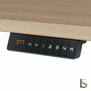 Bureau d'angle réglable TRAM - Mobel Linea - 140, Blanc, Acacia foncé_2