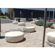 Chaise Lisa UM375 - en béton préfabriqué gris granite avec aspect rugueux_2