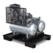 Compresseur Aircraft Airprofi DUO 703/2x75/13 - Stationnaire universel avec cuves de 75L_2