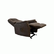 Fauteuil relax releveur Nersac - bi-moteur - microfibre brun taupé - confort ergonomique_2