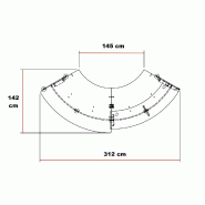 Banque d'accueil Glass avec accès PMR - Quadrifoglio - Droite_2