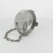 Bouchon sans verrou + chainette Ø 80 mm - Inox_2