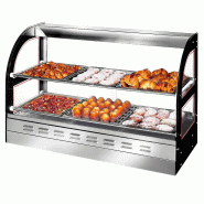 Vitrine chaude à poser pour rôtisserie - 1098 mm - 2 niveaux - avec planche à découper | GGM_2