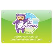 Panneau d'enseigne entrée de crèche ou d'école - Direct Signalétique - Plexiglas 5 mm - 600 x 420 mm - 7 couleurs disponibles_2