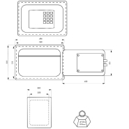Coffre-fort ignifugé 1h00 Vauban  - 2 pênes - acier chromé - verrouillage avec code et clé - Réf. 00013296_2