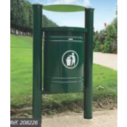 Corbeille SAINTONGE 40 litres personnalisable - 4 pommeaux décoratifs au choix - Ligne PROVINCE_2