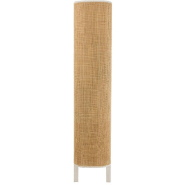 Étagère RARY en bois exotique blanc et rotin naturel - 4 planches - capacité 50 kg - L100 x H190 x P40 cm_2