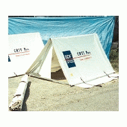 Tente de chantier express 530 / pliable / toile pvc / 3 x 3.20 x 1.90m_2