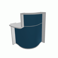 Banque d'accueil compacte WAVE avec accès PMR - MDD - Gauche, Bleu foncé mat_3
