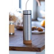 Thermos double paroi en inox - infuseur à thé intégré - dessous en liège - 450 ml_2