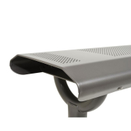 Banquette Oslo - Réf : 209160.Gpro - En acier perforé avec finition zinc - Longueur 1500 mm_2