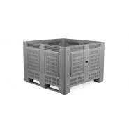 Caisse-palette plastique monobloc étanche - 120x120 cm - Hauteur 76 ou 85 cm - Capacité 795 ou 915 litres - Fond et parois pleins_2