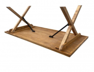 Table pliante en bois rustique - Pieds en croix - R'X_2
