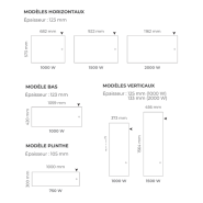 CAMPALYS Radiateur connecté vertical 1000W Blanc satiné - Intuis - M151213_2