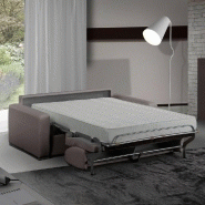 Canapé convertible MASTER - Couchage 140x197 cm - Matelas 18 cm - Sommier à lattes RENATONISI - Taupe_2