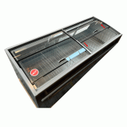 Congélateur bahut magasin avec vitres coulissantes de 2,50 mètres en couleur gris_2