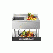 Plonge inox - évier de cuisine en acier inoxydable 201 - résistant à la corrosion - 94x60x100cm - VEVOR_2