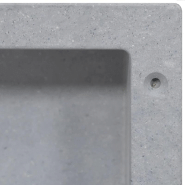 Vidaxl niche de douche gris mat 41x36x10 cm 151389_2