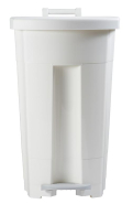 BOOGY Poubelle mobile à pédale 90L - Blanc - Plastique polyéthylène vierge haute densité - Référence 56700_2