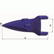 Dents de godet Turnkey TKN13 PE - 26,5 kg - Dimensions précises en mm_2