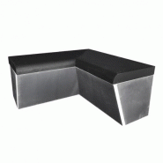 Banc arrondi avec angle 2x1000 mm x 470 mm - prêt à carreler en XPS - à assembler pour hammam et salle de bain_2