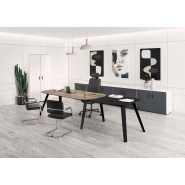 Fauteuil ergonomique de direction Munik - Confort optimal avec réglages personnalisés et revêtement en cuir noir_2