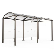 Abri pour stationnement de vélos avec structure résistante en acier