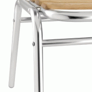 Chaises bistro bois et aluminium empilables - Lot de 4 - Intérieur / Extérieur - GK997 | Bolero_2