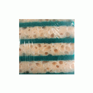 Eponge double face non rayant (coques de fruits) lot 10 eponges vegetale blonde nr - grand modele 120x90x15mm (667812)_2