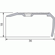 Nez de marche en alu anodisé modèle 6v à visser