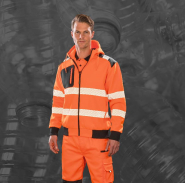 Sweat-shirt à capuche de sécurité recyclé - 100% polyester REPREVE - Réf: R503X - Norme EN ISO 20471 Classe 2_2