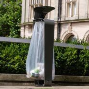 Courbe Sack Holder - Poubelle publique Glasdon 80 litres - Design contemporain en acier Armortec_2