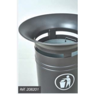 Corbeille publique 60 litres - pied cylindrique indépendant - modèle Cévennes pour visibilité accrue_2