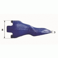 Dents de godet Fastkey FK2 SA - Références FK2 SA - Poids 1.6kg - Dimensions A 180mm, B 74mm, C 6mm, D 31mm, E 49mm_2